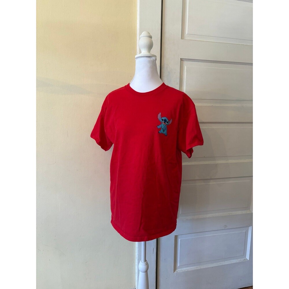 Disney Stitch crew neck top tshirt tee shirt mens womens unisex red travel nwot
